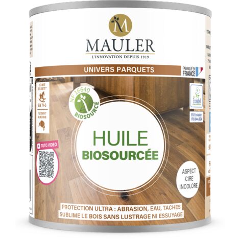 Huile parquet et meuble anti tache - 5L Aspect Cire Incolore - PV Contact alimentaire - Huile biosourcée Mauler