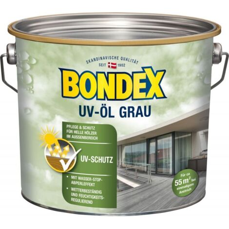 Huile pour bois Bondex Huile UV grise 2,5 litres