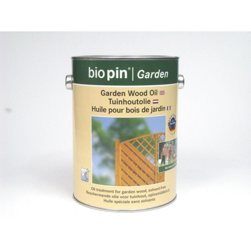 Biopin Nature - Huile bois de jardin haute qualité pour bois extérieur - Teck