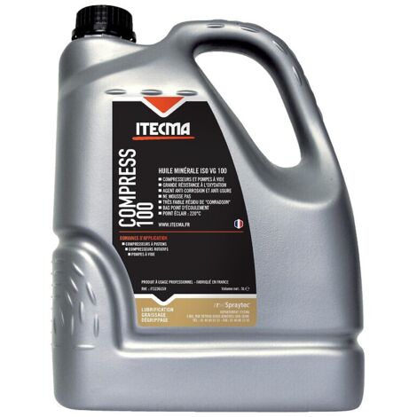 Huile pour compresseurs Compress 100 bidon de 5 litres - ITW SPRAYTEC ITECMA