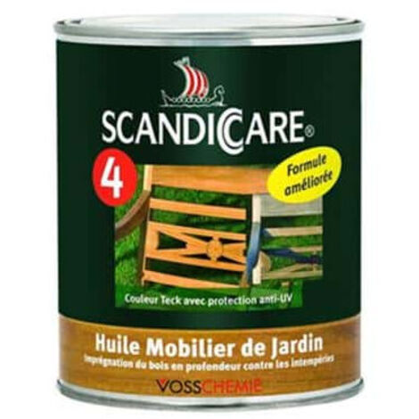 Huile pour meubles de jardin 1 litre, protection UV, entretien bois extérieur