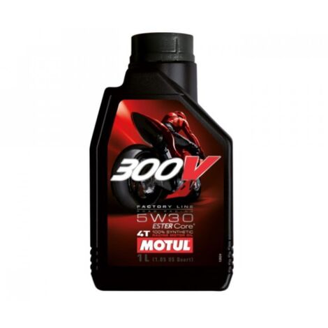 Huile pour moto competition MOTUL 300V 4 Temps 100% synthèse
