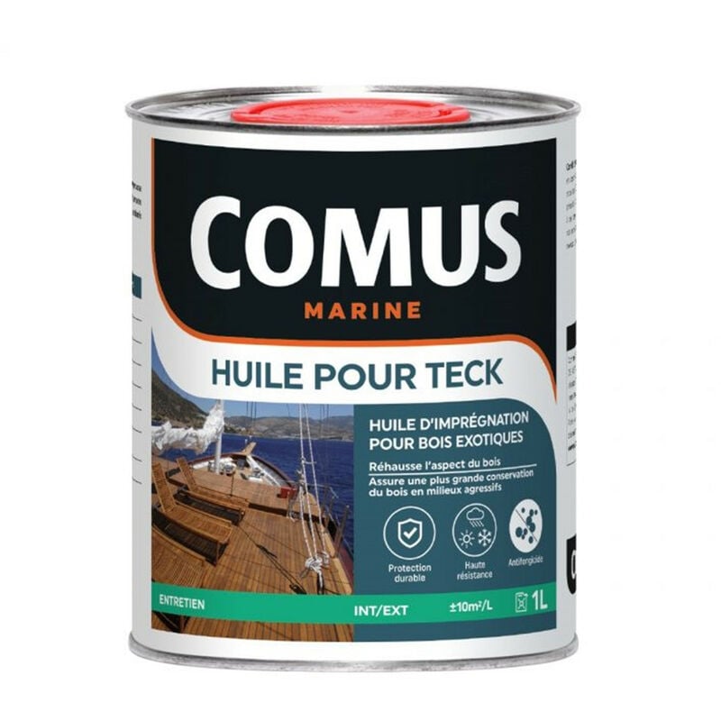 Comus - huile teck 1 l - Huile d'imprégnation pour bois exotiques marine