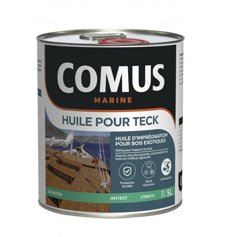 Comus - huile teck 5 l - Huile d'imprégnation pour bois exotiques marine
