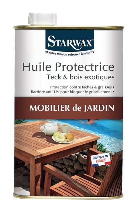  Huile  protectrice bois ext rieur teck  1l STARWAX  ST0193