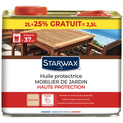 Huile Protectrice mobilier de jardin 2L+25% offert - Incolore