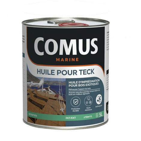 HUILE TECK 5 L - Huile d'imprégnation pour bois exotiques - COMUS MARINE