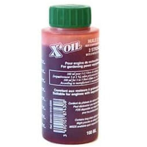 Huile X'OIL spéciale 2 temps semi-synthèse pour moteur deux temps - Dose/dosette de 100 ml pour 5L