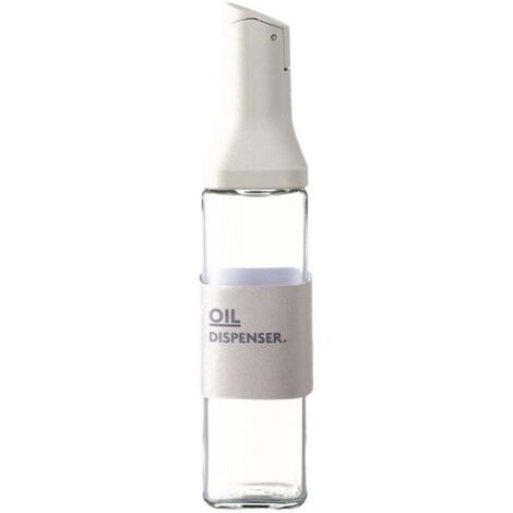 Huileuse de cuisine haut de gamme en verre transparent gris clair, petite bouteille étanche, idéale pour l'huile d'olive.