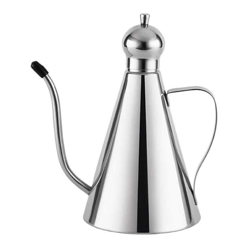 Ymyny - Huilier anti-goutte en étain/bouteille/distributeur d'huile pour olives en acier inoxydable avec huile (500 ml)