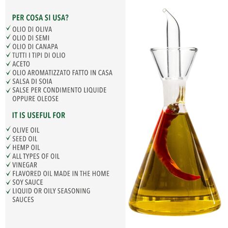 Huilier conique en verre cc 250 Class