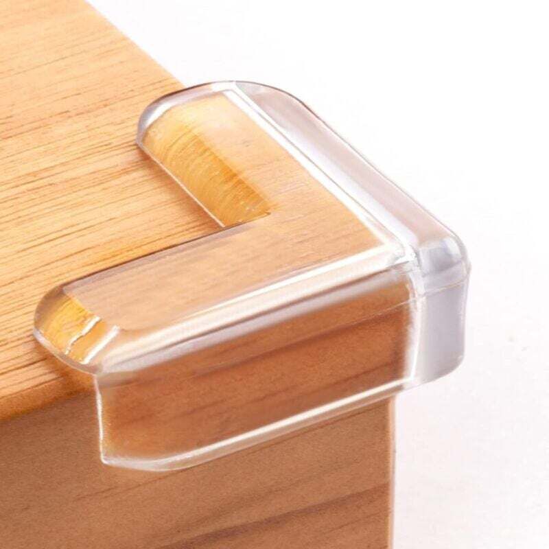 Paquet de 8 Protections d'Angle Transparentes pour Meubles Tables Coins Pointus Sécurité Enfants