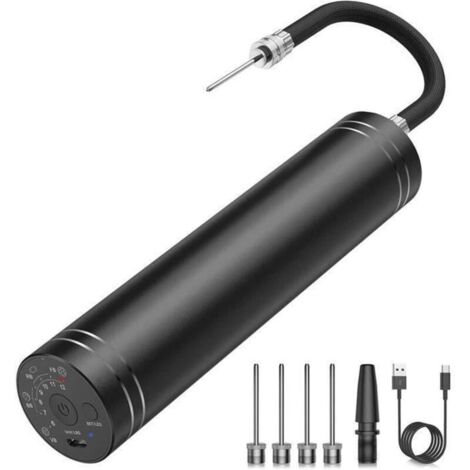 HuiYa Gonfleur Pompe lectrique Ballon Portable Pompe BallonPompe Air Rechargeable avec Aiguilles pour Balles De