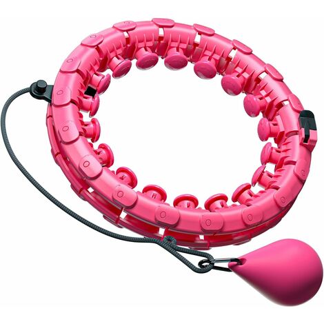 Hula Hoop Fitness pour Adultes, Large Hula Hoop Réglable avec Nubs de Massage et 24 Pièces Amovibles, Smart Hula Hoop Idéal pour les Débutants, Enfants, Adultes - Fitness, Minceur, Entraînement