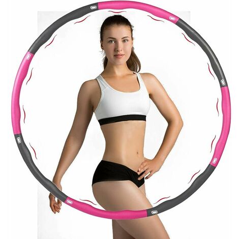 Hula Hoop, Hula Hoop Fitness 8 Sections Cerceau de Adulte Démontable avec Corde à Sauter Ventre pour Formation Adultes Amincissant Amateur Calorie Brulante