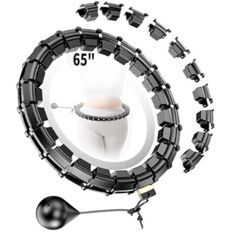 Hula Hoop Poids - 32 Segments Détachables - Diamètre 165 cm - Pour Entraînement à la Maison et Perte de Poids - 1 Pièce