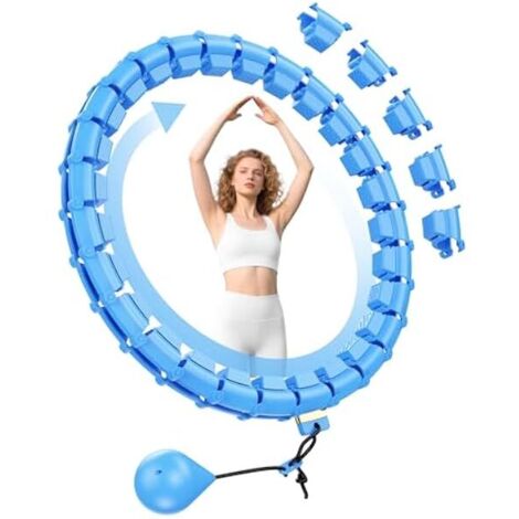 Hula Hoop Réglable - 65 Pouces - 32 Maillons Détachables - Pour Adultes - Perte De Poids - Exercice Intérieur - 1 Pièce