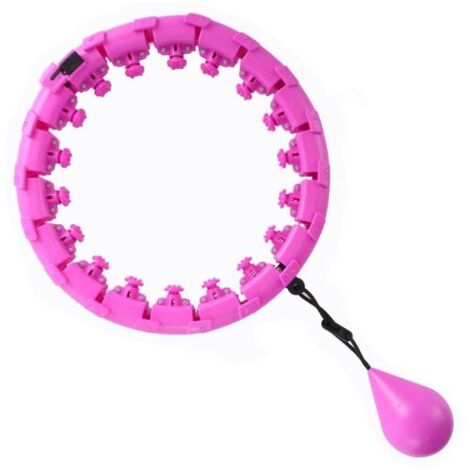 Hula Hoop Violet 24 Sections Ceinture d\'entraînement réglable à la taille Home Fitness Sports Hoop-BEMSM