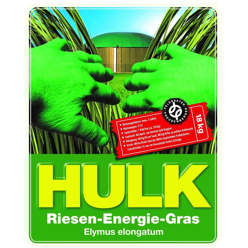 Freudenberger - Hulk gframinée énergétique géante paquet de 18 kg ha biogaz graines de graminées, semences, graminées de masse