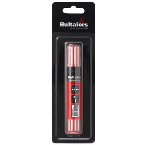 Hultafors Dry Marker Refill Blue White Green Blister Pack Of 10 HUL650240