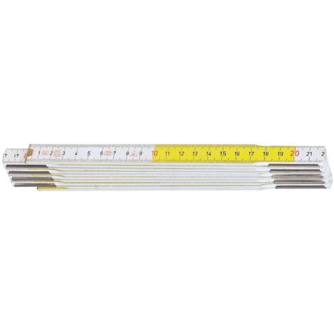 HULTAFORS Gliedermaßstab Buche 2mx17mm gelb-weiß