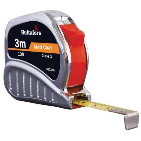 Hultafors TM3ME Chrome Tri-Matic Pocket Tape 3m/10ft (Width 13mm) HUL368013