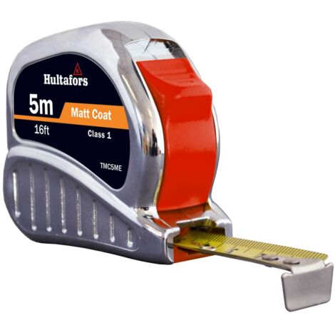HULTAFORS TM5ME Chrome TriMatic Pocket Tape Measure 5m/16ft Width 19mm HUL368113