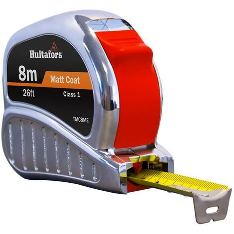 Hultafors TM8ME Chrome Tri-Matic Pocket Tape 8m/26ft (Width 25mm) HUL368213