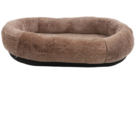 Human Dog Bed Detachable Anti Slip Large Comfy Plush Large Bean Bag Nap Floor Bed for People Pets Gradient Coffee 100 X 70 X 20cm / 39.4 X 27.6 X 7.87in