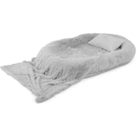 Human Dog Bed Giant Human-sized Dog Bed Fits People Pets w/ pillow