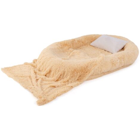 Human Dog Bed Giant Human-sized Dog Bed Fits People Pets w/ pillow