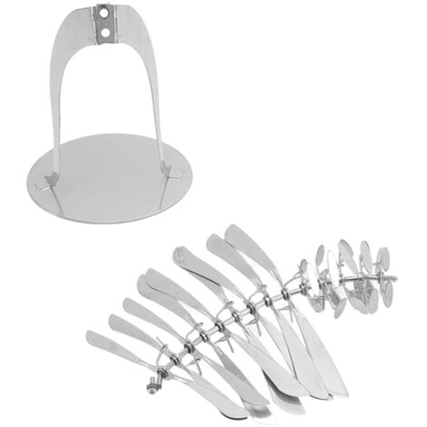 Humanoide Figur mit rotierender Metallwindmühle und Windbremse – Dekoration für Büro oder Zuhause