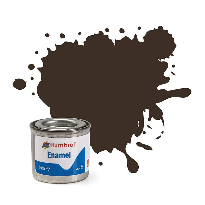 Enamel Paint 14ml No 10 Service Brown - Gloss - Humbrol