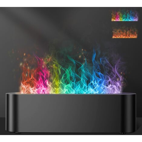 Humidificador con llama de 7 colores – Silencioso, USB extensible, aromaterapia, antiestrés, a mamá le encantará, regalo relajante para el Día de la Madre