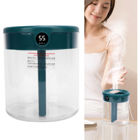 Humidificador de 2 litros con sistema de llenado superior, humidificador silencioso para interiores, ideal para oficinas, con apagado automático.
