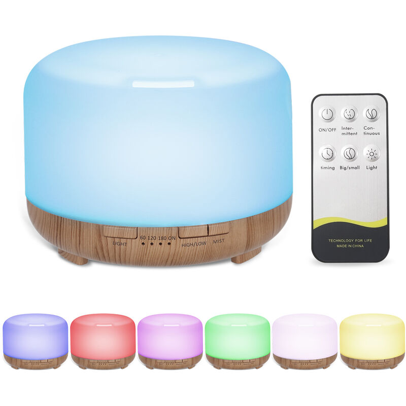 

Humidificador de aire acustico ultrasonico de 480 ml, difusor de aroma, fabricante de niebla, con control remoto