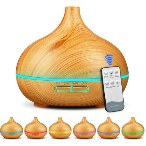 Humidificador de aire de 400 ml con difusor de aroma de aceites esenciales para el hogar - Madera