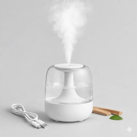 Humidificador de aire fresco en forma de niebla para uso doméstico: apagado automático, control de humedad, diseño de bajo consumo energético.