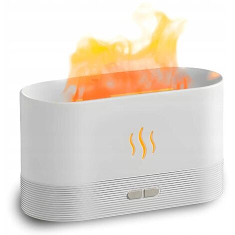 Humidificador de aire Lámpara de noche Difusor de aroma Chimenea Efecto llama
