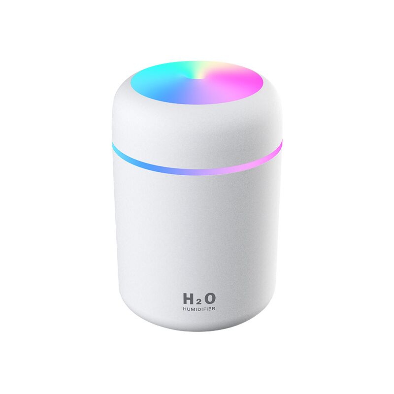 

Humidificador de aire, mini humidificador ultrasónico, apagado automático y luz nocturna colorida, humidificador portátil USB para dormitorio de