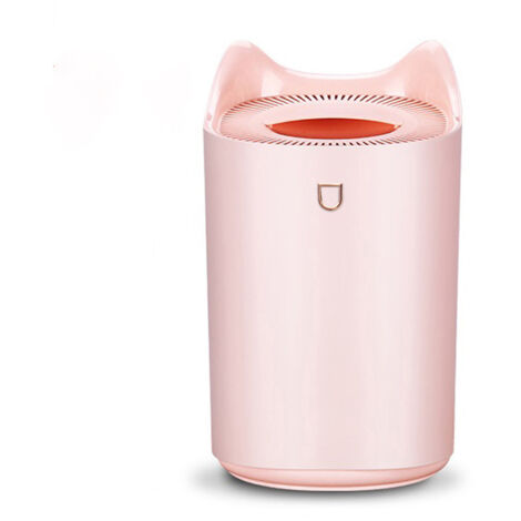 Humidificador de ambiente USB de 3 litros, equipado con 7 colores de luz LED y 2 boquillas. Puede funcionar de forma continua de 24 a 48 horas, ideal para el hogar, yoga, oficina y otros lugares. Colo