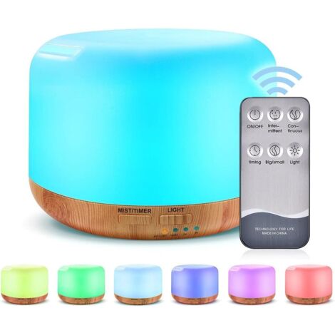 Humidificador de aromaterapia premium de 1000 ml, difusor de aceites esenciales XL con temporizador remoto para habitaciones grandes, hogar, 18 horas de funcionamiento, amplia área de cobertura.