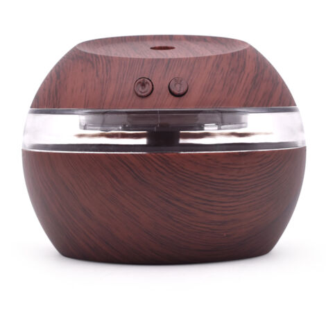 Humidificador de madera moderno de 300 ml – ultrasónico silencioso, decoración para el hogar, regalo natural y elegante para el Día de la Madre