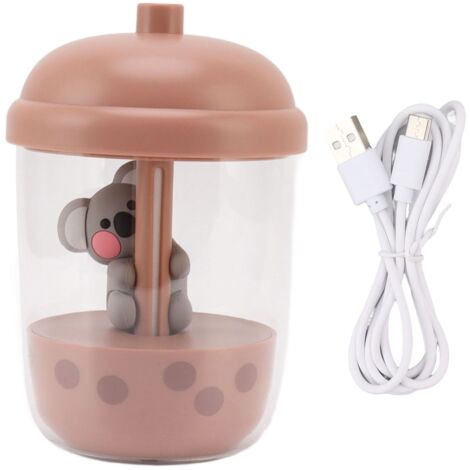 Humidificador de vapor frío Koala – Mini difusor USB ultrasilencioso, bonito diseño color caramelo, para el hogar/oficina, adorable regalo para el Día de la Madre.