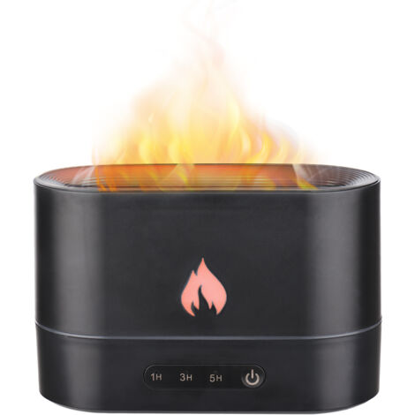 Humidificador forma llama 250 ml – Difusor silencioso + luz nocturna – Temporizador 1/3/5 h – Hogar, oficina o bebé – Regalo seguro Día Madre