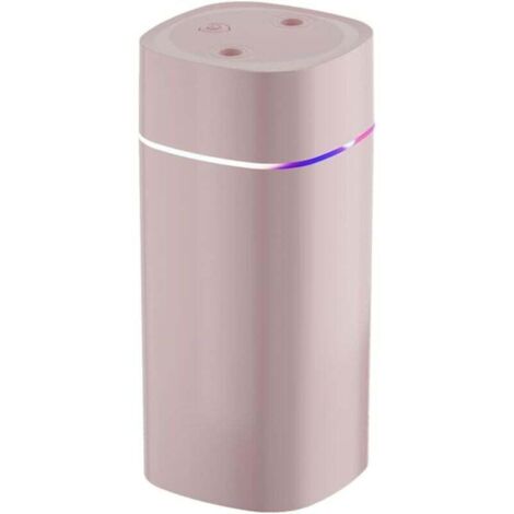 Humidificador pequeño KZQ de 600 ml con USB y 2 salidas de pulverización, portátil, silencioso, con luz ambiental y apagado automático, para dormitorio, oficina y habitación infantil.