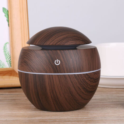 Humidificador USB + Humidificador portátil con diseño de madera para oficina y coche + Modelo mini compacto de 5 V y 2 W