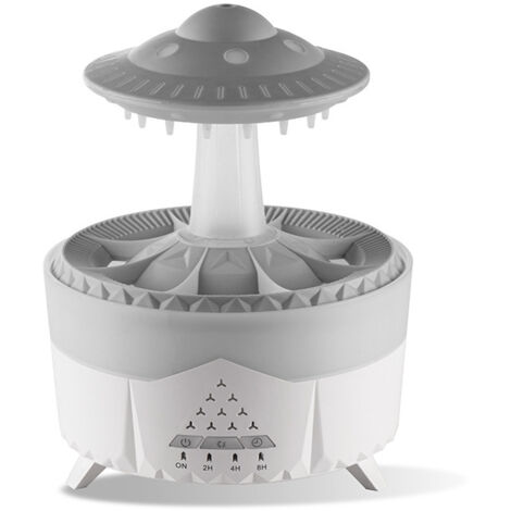 Humidificadores con forma de gota de lluvia para dormitorio, hogar, 350 ml, gran capacidad, difusores de aceites esenciales para el hogar, humidificadores de niebla fría para