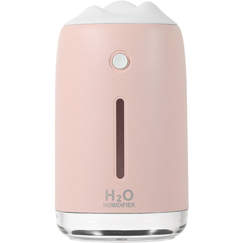 

Humidificadores pequenos, Humidificadores de escritorio de 310 ml, Funcion de luz nocturna,Rosa