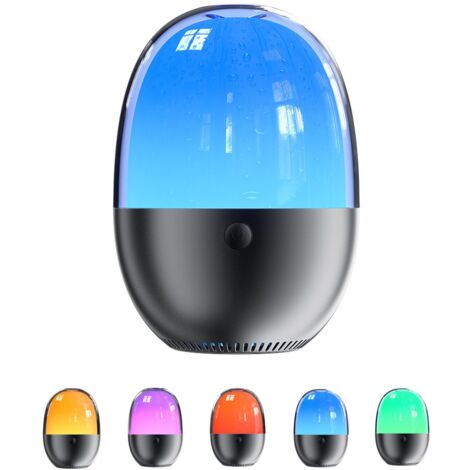 Humidificateur 210 ml Diffuseur d'arômes d'œufs, 2 en 1, Humidificateur d'huiles essentielles avec lumière 5 couleurs, diffuseur pour chambre à coucher, maison, bureau, chambre d'enfant (gris)